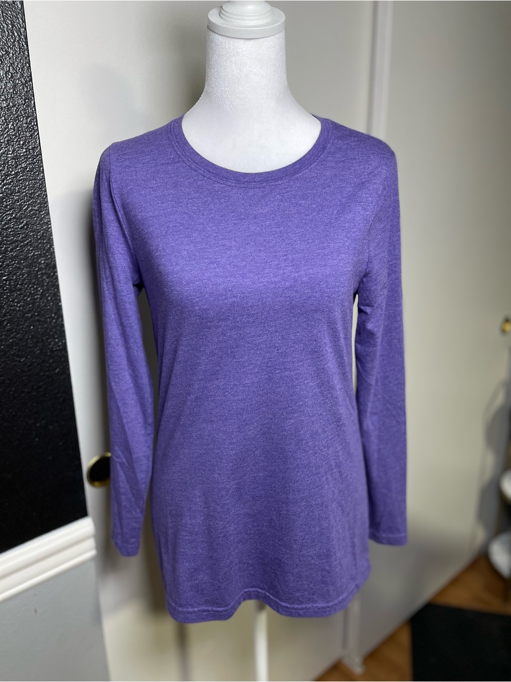 Faded Glory Purple Long-Sleeve Crewneck Top